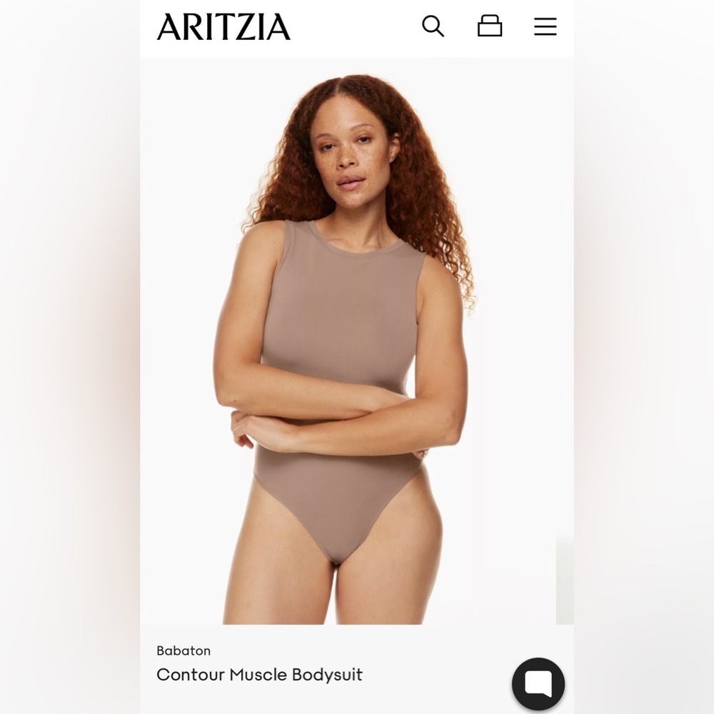 Aritzia Contour Muscle Bodysuit Deep Taupe
